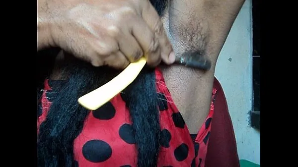 Hot Girl shaving armpits hair by straight fine Clips