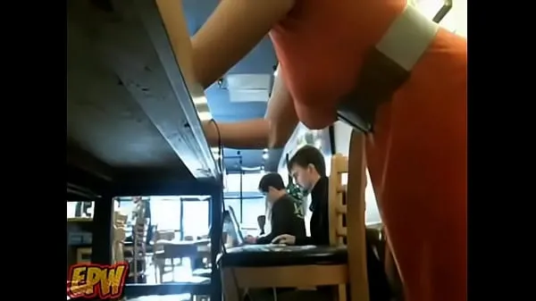 Public red head on webcam cafe masturbation - More Klip halus panas