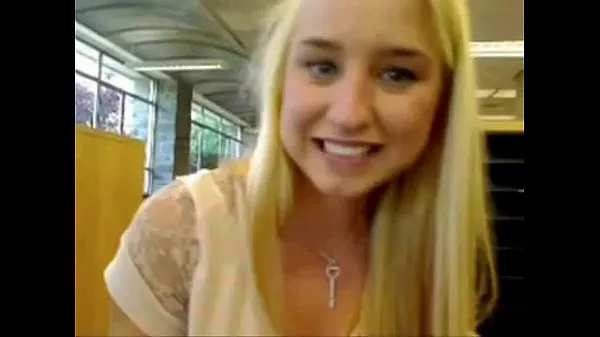 Blond girl squirts in public school - more videos of her on คลิปดีๆ ยอดนิยม