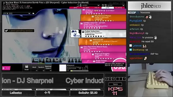 Hot osu!mania | Cyber Induction [IcyWorld] DT | Played by jhlee0133 fine Clips