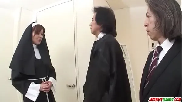 First hardcore experience for Japan nun, Hitomi Kanou Klip halus panas
