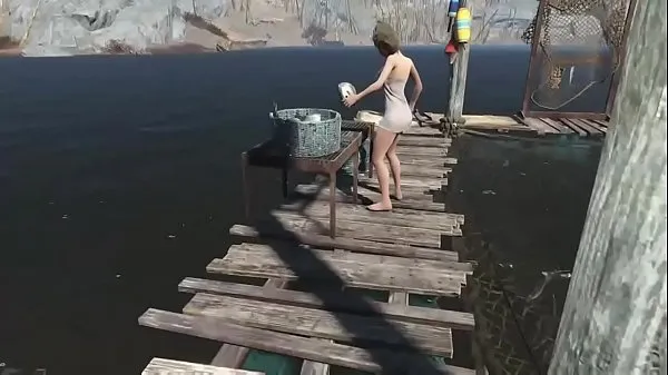 Hot Fallout 4: Fishing Dock ft Nate & Nora fine Clips