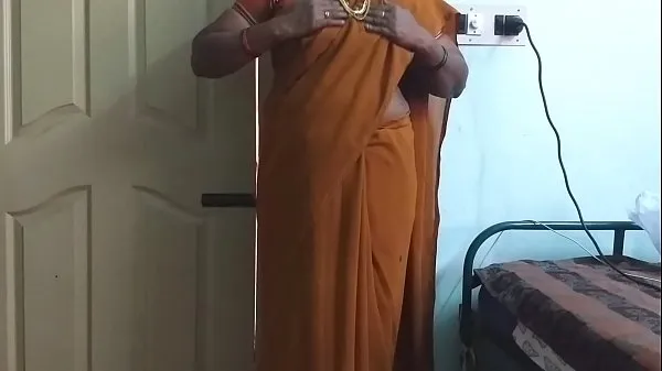 Hotte desi indian horny tamil telugu kannada malayalam hindi cheating wife wearing saree vanitha showing big boobs and shaved pussy press hard boobs press nip rubbing pussy masturbation fine klip