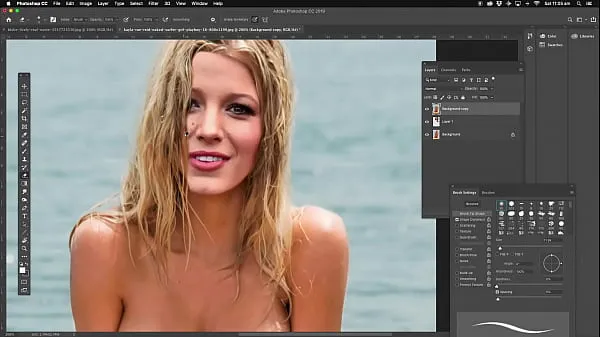 Menő Blake Lively nude "The Shaddows" in photoshop finom klipek