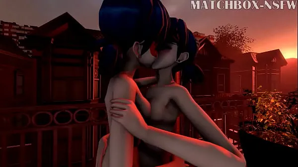 Hot Miraculous ladybug lesbian kiss fine Clips