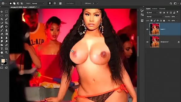 Hot Undressing Nicki Minaj in Photoshop | Full image fine Clips