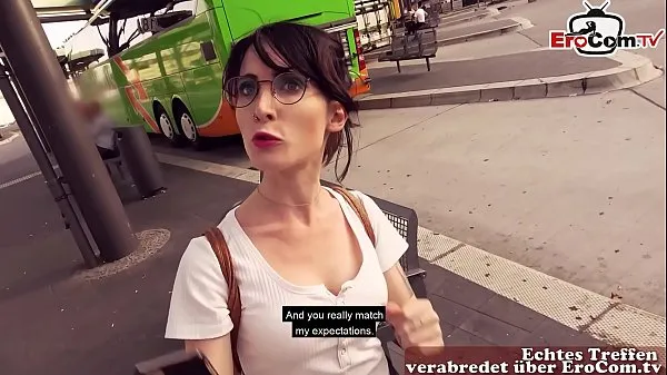 Gorące German student girl public pick up EroCom Date Sexdate and outdoor sex with skinny small teen body świetne klipy