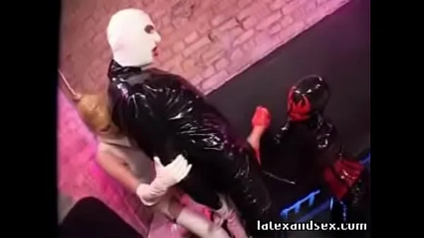 Hot Latex Angel and latex demon group fetish fine Clips