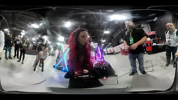 热360 degree video of Sirensaintsin on a sybian at EXXXotica NJ 2019细夹