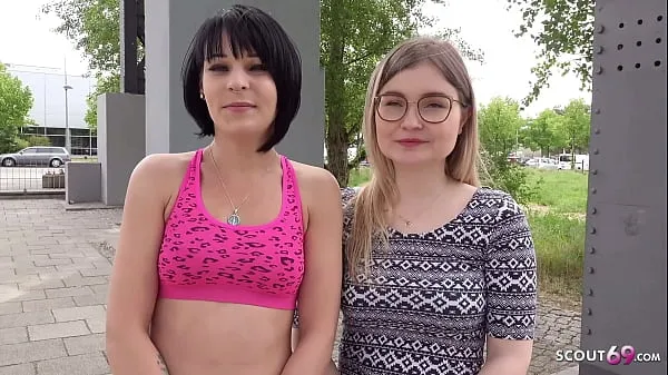 GERMAN SCOUT - TWO SKINNY GIRLS FIRST TIME FFM 3SOME AT PICKUP IN BERLIN Klip halus panas