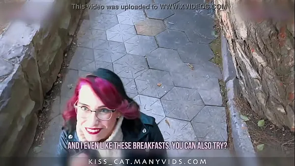 KISSCAT Love Breakfast with Sausage - Agente público pickup estudante russo para sexo ao ar livre clipes excelentes