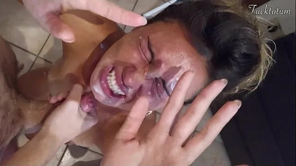 Girl orgasms multiple times and in all positions. (at 7.4, 22.4, 37.2). BLOWJOB FEET UP with epic huge facial as a REWARD - FRENCH audio Klip halus panas