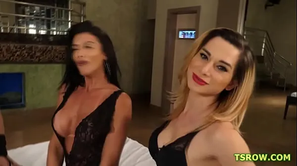 Hot 5 horny trannies insert their dicks into guys mouth fine Clips
