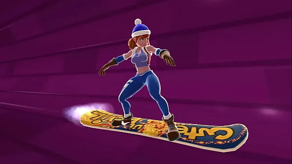 Hot Sexy thick booty skateboarder snowboader videogame preview fine Clips