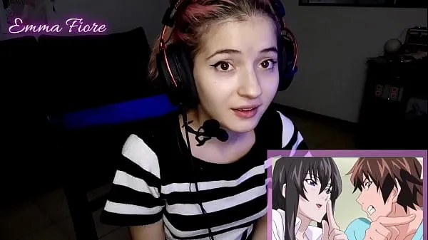 Heta 18yo youtuber gets horny watching hentai during the stream and masturbates - Emma Fiore fina klipp