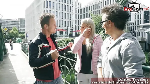 STREET FLIRT - German blonde teen picked up for anal threesome Klip bagus yang keren
