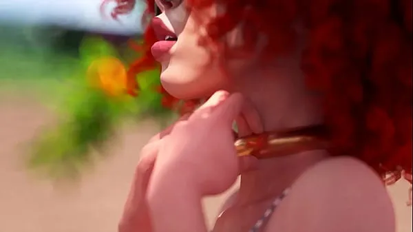 热Futanari - Beautiful Shemale fucks horny girl, 3D Animated细夹