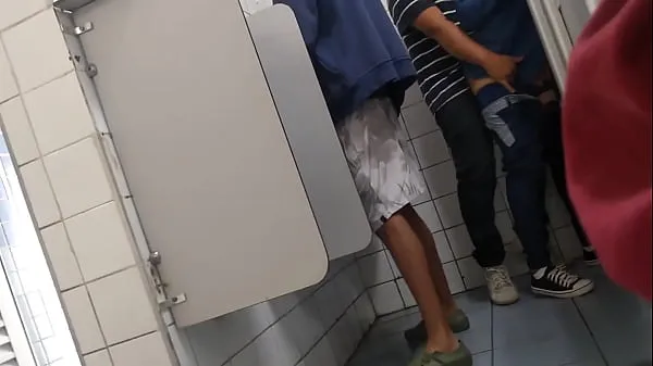 Hot fuck in the public bathroom fine Clips