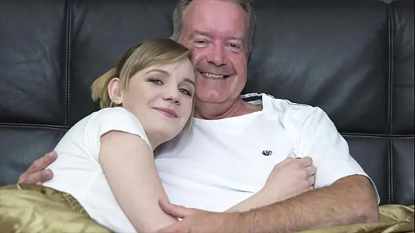 Hot Sexy blonde bends over to get fucked by grandpa big cock fine Clips