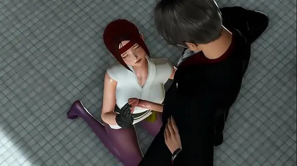 Hot Yuri kof cosplay has sex with a man 3d hentai video fine Clips