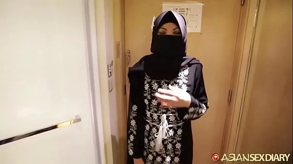Hotte 18yo Hijab arab muslim teen in Tel Aviv Israel sucking and fucking big white cock fine klip