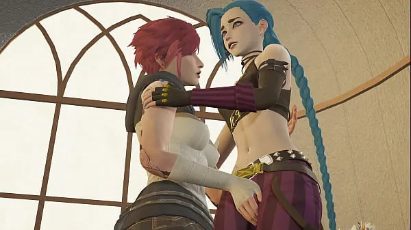 热Arcane - Vi and Jinx Lesbian Sex [4K, 60FPS, 3D Hentai Game, Uncensored, Ultra Settings细夹