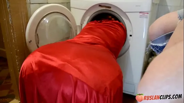 Hot Busty Stepsis Stuck in Washing Machine fine Clips