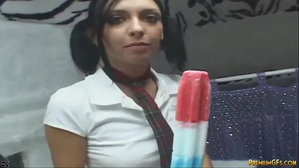 Hotte Sweet Stephanie with popsicle Blowjob and Fuckin in Van fine klip