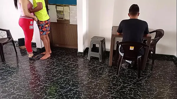 Believe me, he's just a friend: my husband's cuckold eats breakfast while my best friend fucks me almost in front of him, as he always ignores me, I let anyone stick his dick in me Klip bagus yang keren