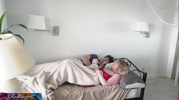Hot Stepmom shares a single hotel room bed with stepson fine Clips
