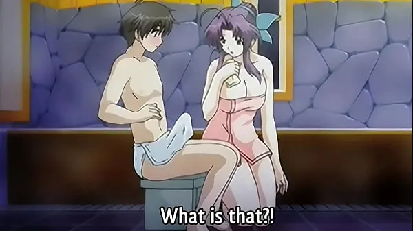 Step Mom gives a Bath to her 18yo Step Son - Hentai Uncensored [Subtitled Klip bagus yang keren