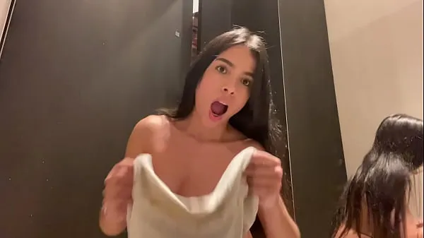 They caught me in the store fitting room squirting, cumming everywhere Klip halus panas