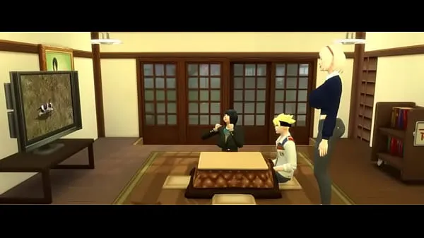 Naruto Boruto Cap 4 Boruto goes to sarada's room to watch porn on the computer and sakura helps him with a blowjob then sara joins them for a threesome clips excelentes